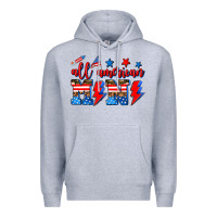 Heather Grey all american mimi Premium Hoodie - AdoDesignShop
