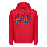 Red all american mimi Premium Hoodie - AdoDesignShop