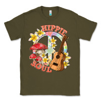 Army Green hippie soul with peace Classic Tee - texasbilliewilder