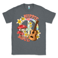 Charcoal Heather hippie soul with peace Classic Tee - texasbilliewilder
