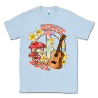 Dusty Blue hippie soul with peace Classic Tee - texasbilliewilder
