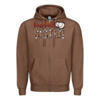 Chestnut baseball sister with leopard Zipper Hoodie - texasbilliewilder