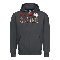 Smoke baseball sister with leopard Zipper Hoodie - texasbilliewilder