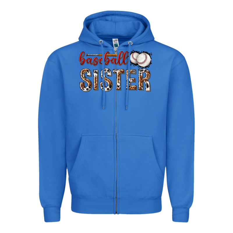 Baseball Sister With Leopard Zipper Hoodie by texasbilliewilder | Teevron