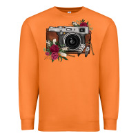 Carrot floral feather vintage camera Premium Sweatshirt - FaDigitalArtStudio