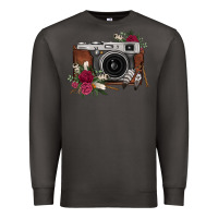 Smoke floral feather vintage camera Premium Sweatshirt - FaDigitalArtStudio