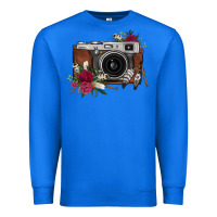 True Royal floral feather vintage camera Premium Sweatshirt - FaDigitalArtStudio