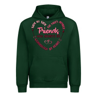 Forest Green side by or miles apart friends will always be conn Urban Hoodie - MaliasSmallBusiness