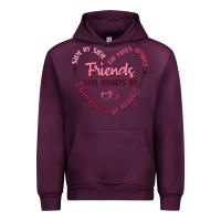 Mauve Wine side by or miles apart friends will always be conn Urban Hoodie - MaliasSmallBusiness