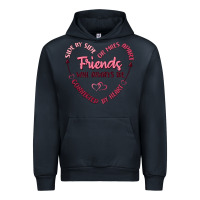 Navy side by or miles apart friends will always be conn Urban Hoodie - MaliasSmallBusiness