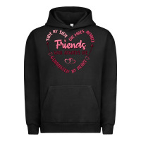 Pigment Black side by or miles apart friends will always be conn Urban Hoodie - MaliasSmallBusiness