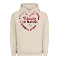 Pigment French Oak side by or miles apart friends will always be conn Urban Hoodie - MaliasSmallBusiness