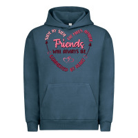 Pigment Midnight Navy side by or miles apart friends will always be conn Urban Hoodie - MaliasSmallBusiness