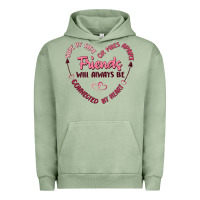 Pigment Oil Green side by or miles apart friends will always be conn Urban Hoodie - MaliasSmallBusiness