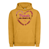 Pigment Peanut Butter side by or miles apart friends will always be conn Urban Hoodie - MaliasSmallBusiness