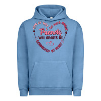 Pigment Pebble Blue side by or miles apart friends will always be conn Urban Hoodie - MaliasSmallBusiness