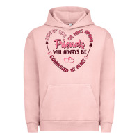 Pigment Salmon side by or miles apart friends will always be conn Urban Hoodie - MaliasSmallBusiness