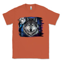 Copper Wolf And Full Moon Classic Tee - RanaPortraitStore