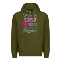 Army Green made in 1957, 65 years of being awesome kopya Premium Hoodie - Jasminsmagicworld