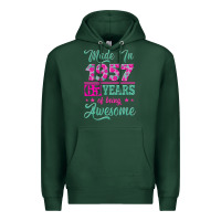 Sports Green made in 1957, 65 years of being awesome kopya Premium Hoodie - Jasminsmagicworld
