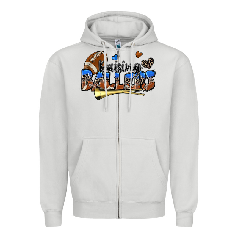 Raising Ballers Football Zipper Hoodie by Zillion Design Studio | Teevron
