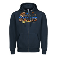 Navy raising ballers football Zipper Hoodie - Zillion Design Studio