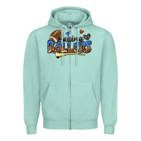 Seafoam raising ballers football Zipper Hoodie - Zillion Design Studio