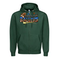 Sports Green raising ballers football Zipper Hoodie - Zillion Design Studio