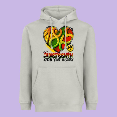 Juneteenth 1865 Graffiti Heavyweight Hoodie Designed By Hra Design Shop