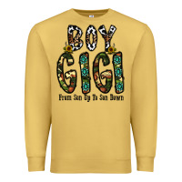 Antique Gold boy gigi from son up to son down Premium Sweatshirt - CowhideDigitalArt
