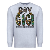 Heather Grey boy gigi from son up to son down Premium Sweatshirt - CowhideDigitalArt
