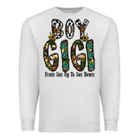 Oatmeal Heather boy gigi from son up to son down Premium Sweatshirt - CowhideDigitalArt