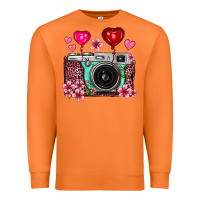 Carrot floral heart pink leopard vintage camera Premium Sweatshirt - FaDigitalArtStudio