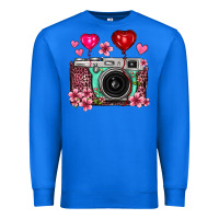 True Royal floral heart pink leopard vintage camera Premium Sweatshirt - FaDigitalArtStudio