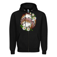 Black baseball with patterns Zipper Hoodie - texasbilliewilder