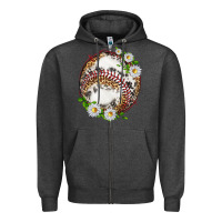 Charcoal Heather baseball with patterns Zipper Hoodie - texasbilliewilder
