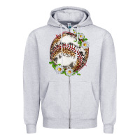 Heather Grey baseball with patterns Zipper Hoodie - texasbilliewilder