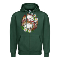 Sports Green baseball with patterns Zipper Hoodie - texasbilliewilder