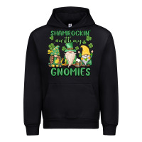 Black shamrock with my gnomies Urban Hoodie - MaliasSmallBusiness