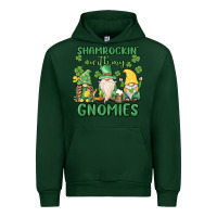 Forest Green shamrock with my gnomies Urban Hoodie - MaliasSmallBusiness