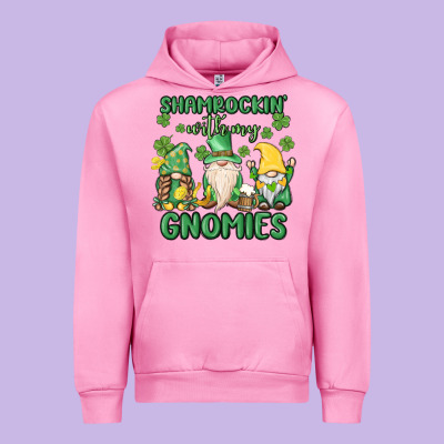 Shamrock With My Gnomies Urban Hoodie Designed By Maliassmallbusiness