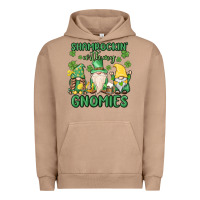 Pigment Burro shamrock with my gnomies Urban Hoodie - MaliasSmallBusiness