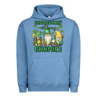 Pigment Pebble Blue shamrock with my gnomies Urban Hoodie - MaliasSmallBusiness