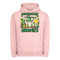 Pigment Salmon shamrock with my gnomies Urban Hoodie - MaliasSmallBusiness