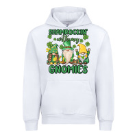 White shamrock with my gnomies Urban Hoodie - MaliasSmallBusiness