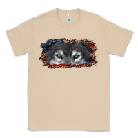 Mushroom Wolf eyes american flag Classic Tee - RanaPortraitStore