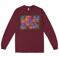 Burgundy mardi gras mask background Long Sleeve Tee - BarkalooDesign