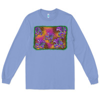 Colony Blue mardi gras mask background Long Sleeve Tee - BarkalooDesign