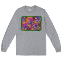 Heather Grey mardi gras mask background Long Sleeve Tee - BarkalooDesign