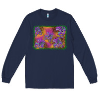 Navy mardi gras mask background Long Sleeve Tee - BarkalooDesign